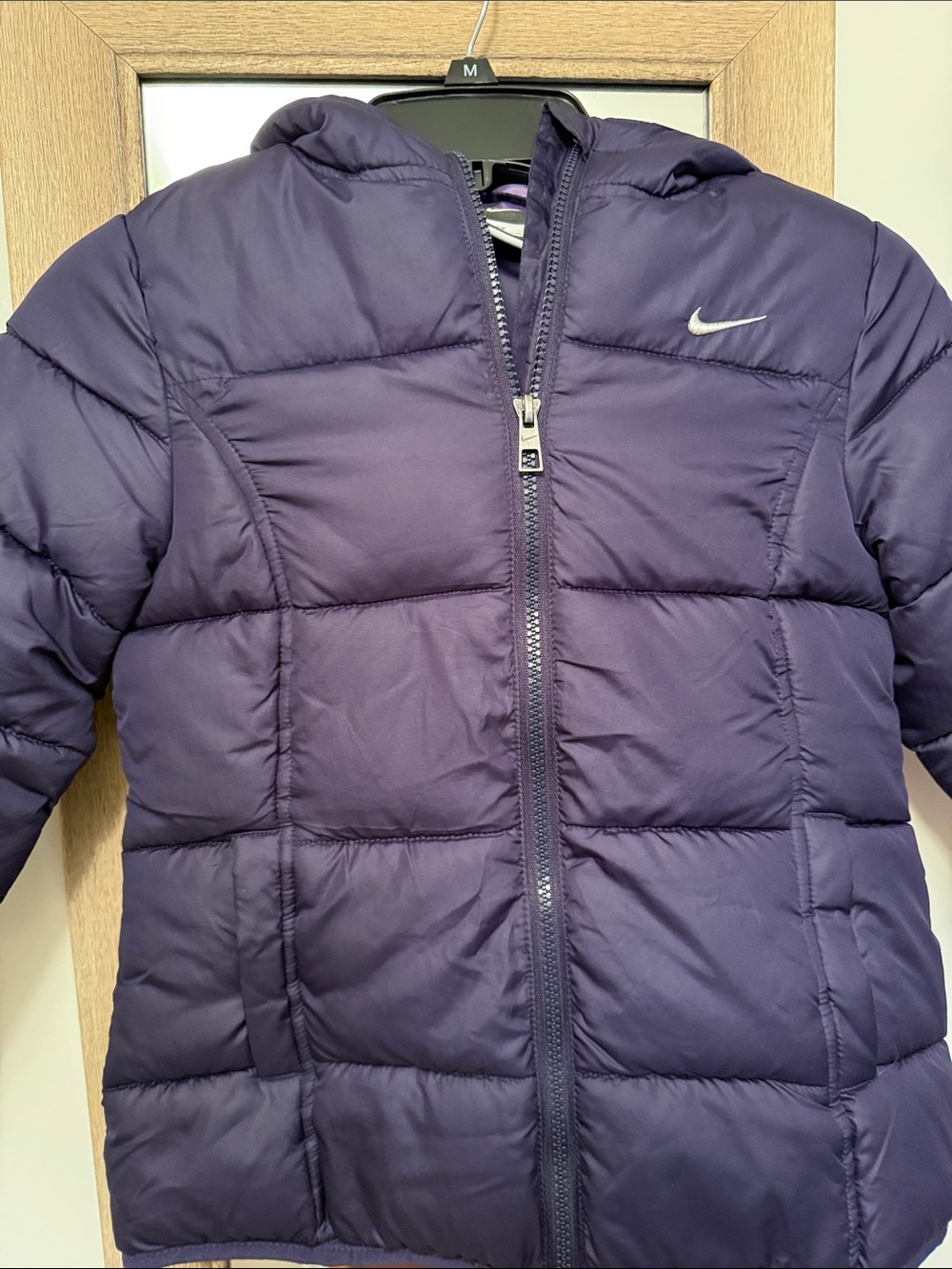 Nike Purple Kids Puffer Jacket with Hood